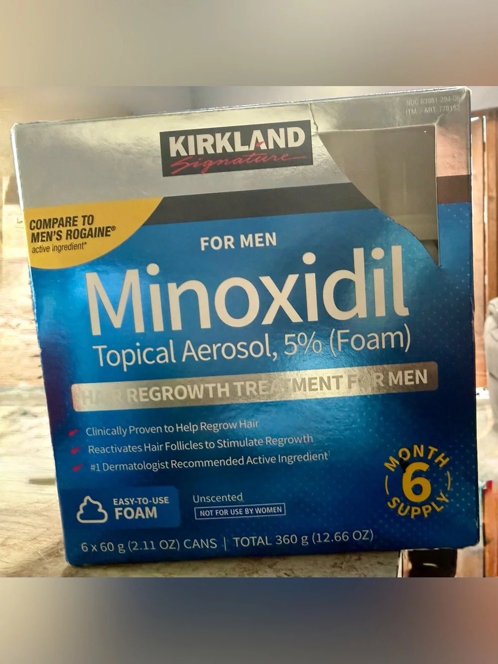 Kirkland Minoxidil 5% Foam 6 Month Supply EXP 11/26~NEW